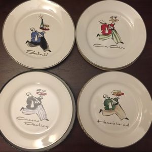 “Cheers Darling” salad plates